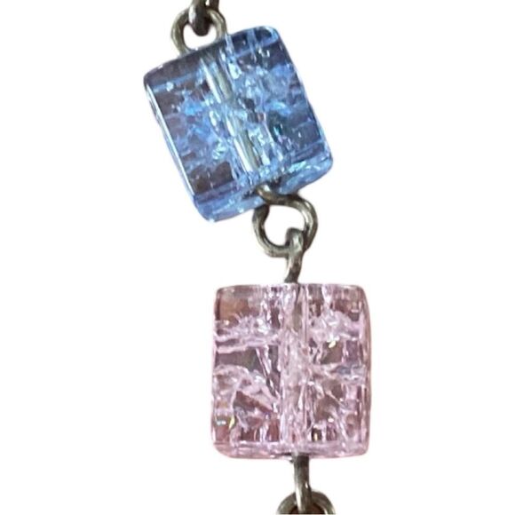 Cubed Square Sterling Silver Fold Over Clasp Bracelet - Picture 7 of 14